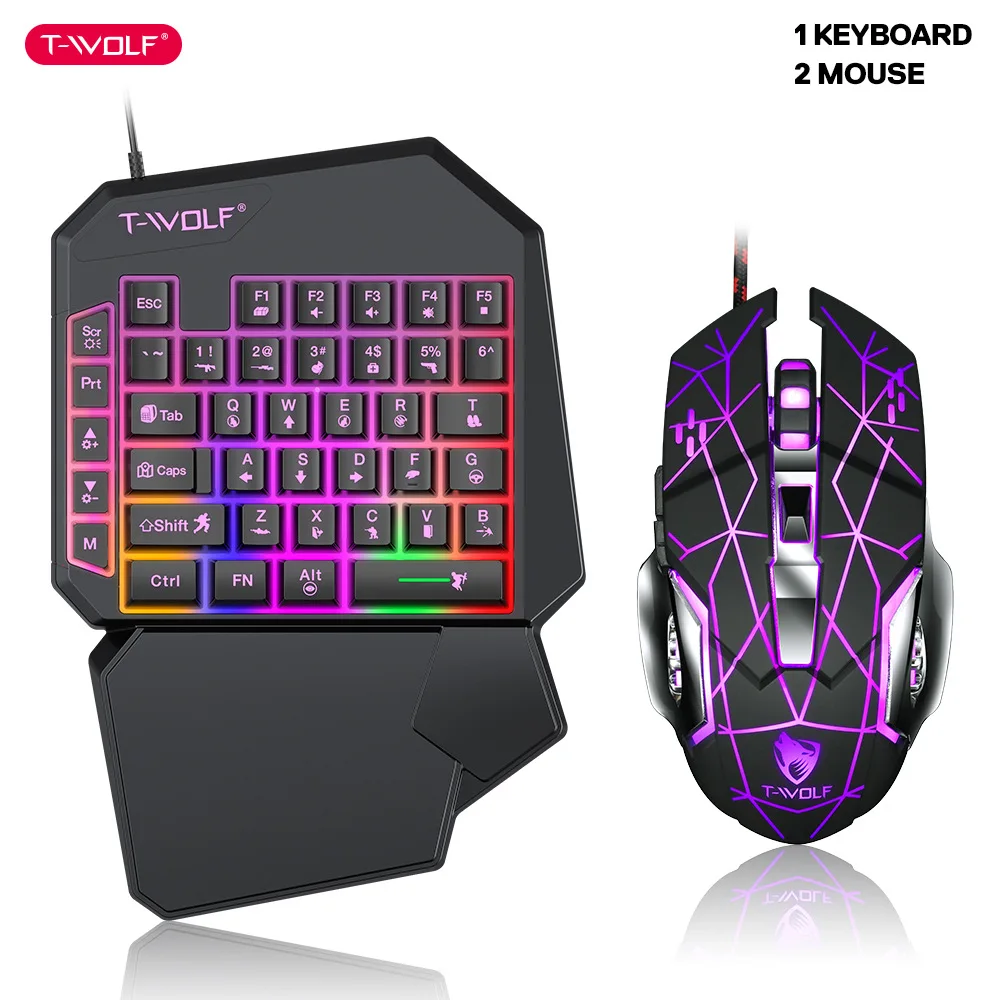 Pc Gaming Kit - طقم لوحة مفاتيح بيد واحدة ،