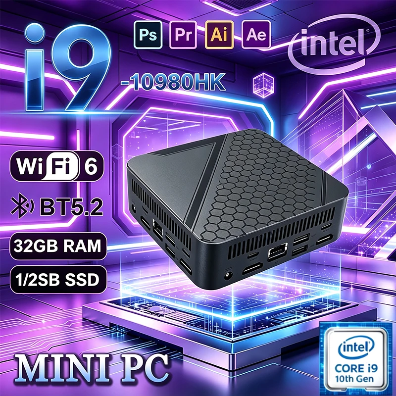 Pc Gaming Ram 32Gb - كمبيوتر صغير متعدد الاستخدامات Intel I9