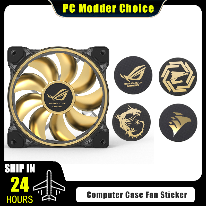 ملصق شعار مروحة حالة الكمبيوتر - مراجعة Pc Gaming Upgrades وسعره